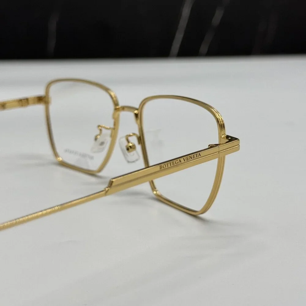 NEW BOTTEGA VENETA BV1015O 002 GOLD UNISEX EYEGLASSES BOTTEGA VENETA